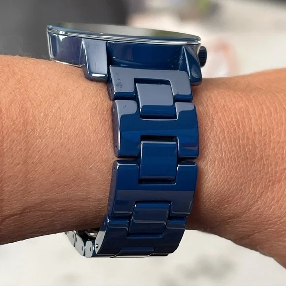 Movado Bold Evolution Quartz Blue Dial Ladies Watch 36mm Monochrome - Picture 10 of 11